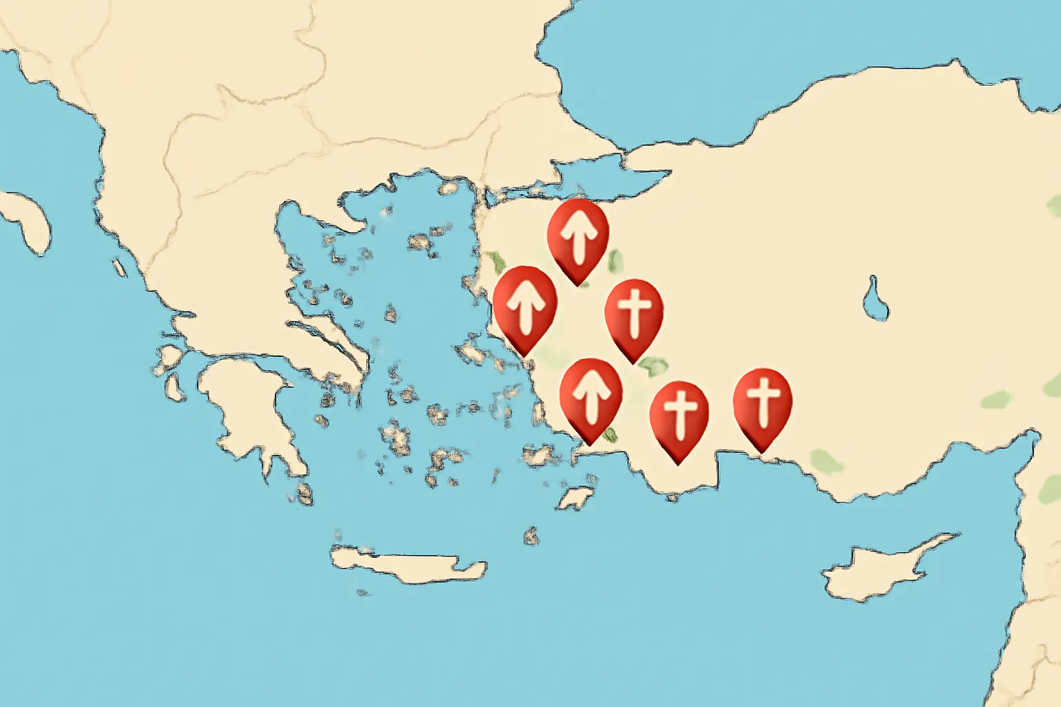 7 churches in revelation map