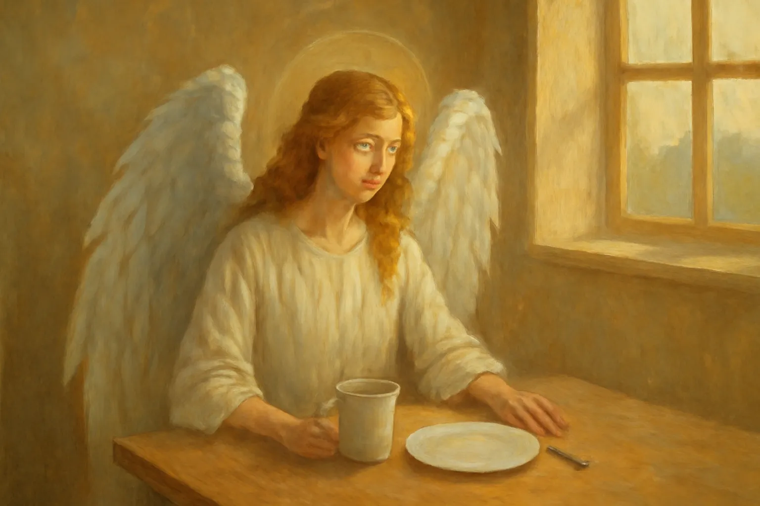 an angel at my table