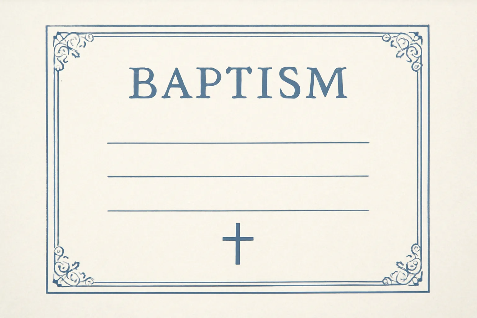 baptism cert