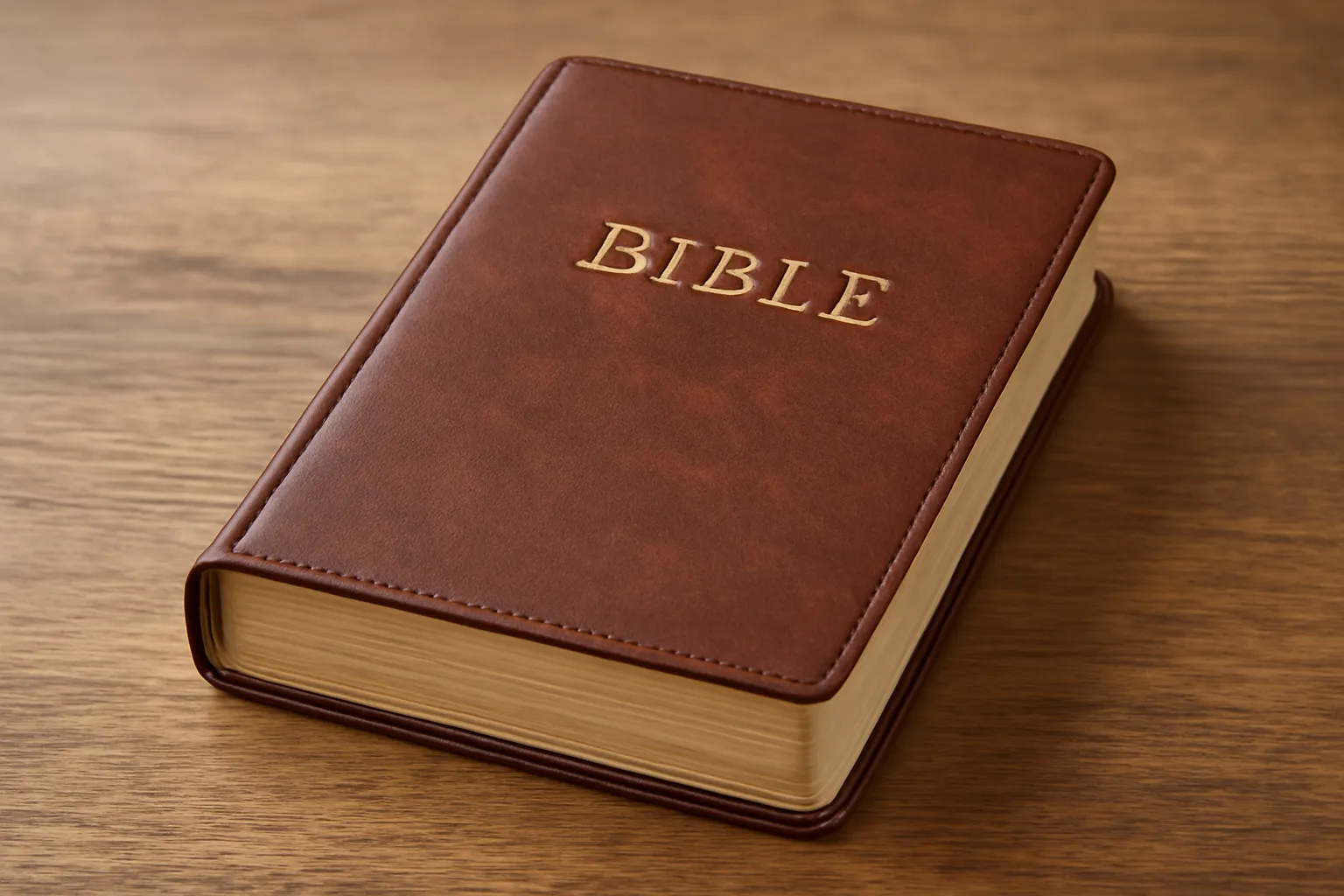 brown leather bible