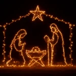 nativity christmas lights